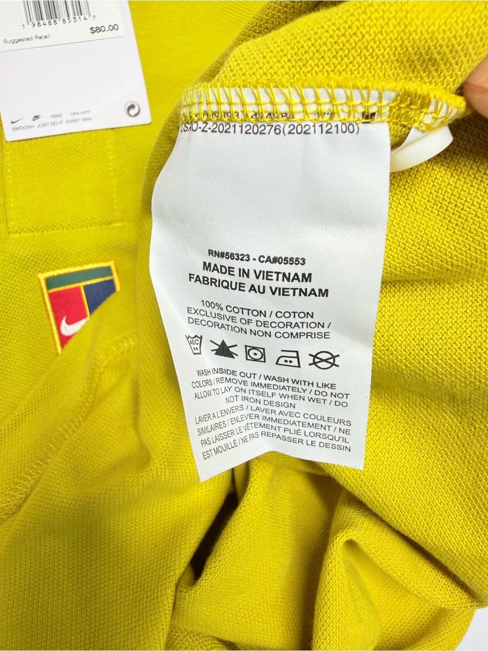 Nike Tennis Polo Nikecourt Colorblock Saffron Long Sleeve Mens XS HQ1748-389